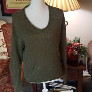 Olive v-neck sweater